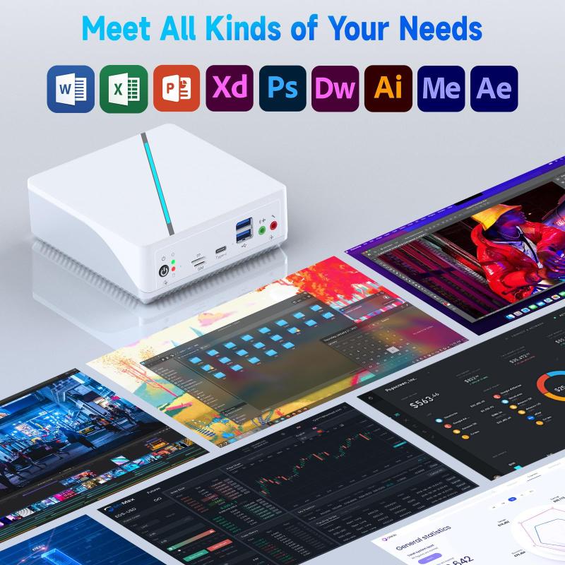 Mini PC LIMYEE N100 - Intel 12ª Geração, 16GB DDR5, 512GB